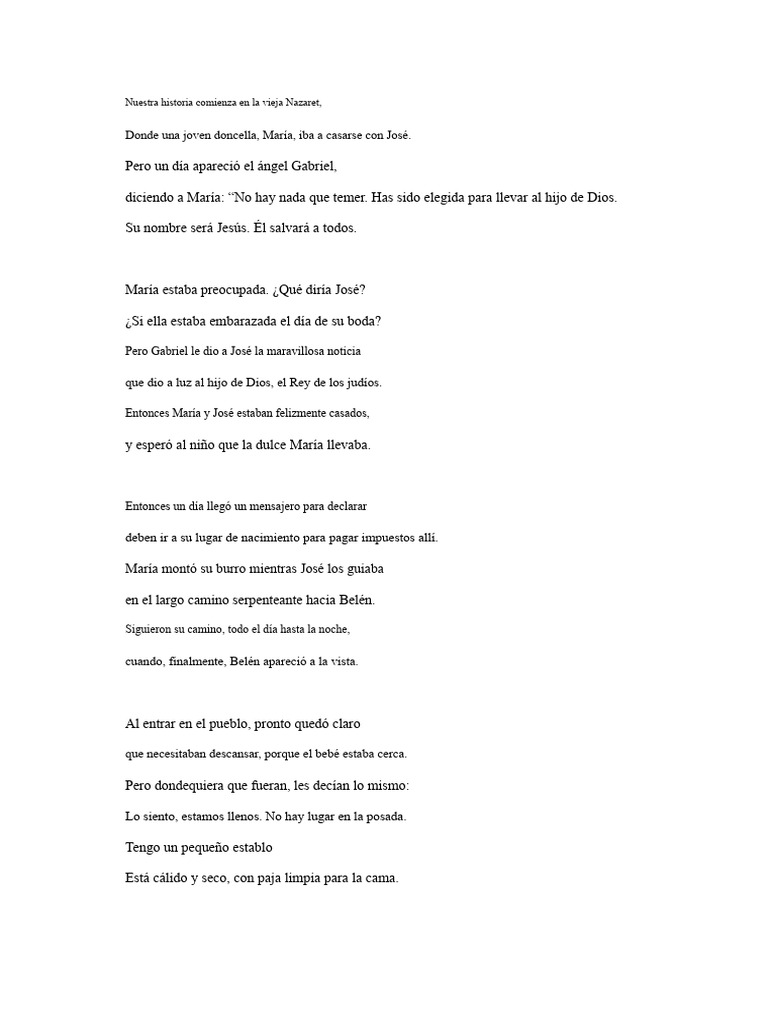 La historia del nacimiento de Jesús | PDF | María, madre de Jesús ...