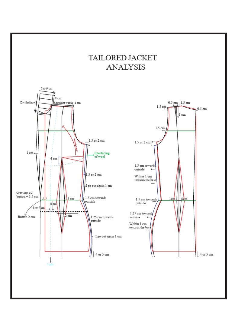 Tailored Jacket Design Analysis | PDF | Seam (Sewing) | Fashion