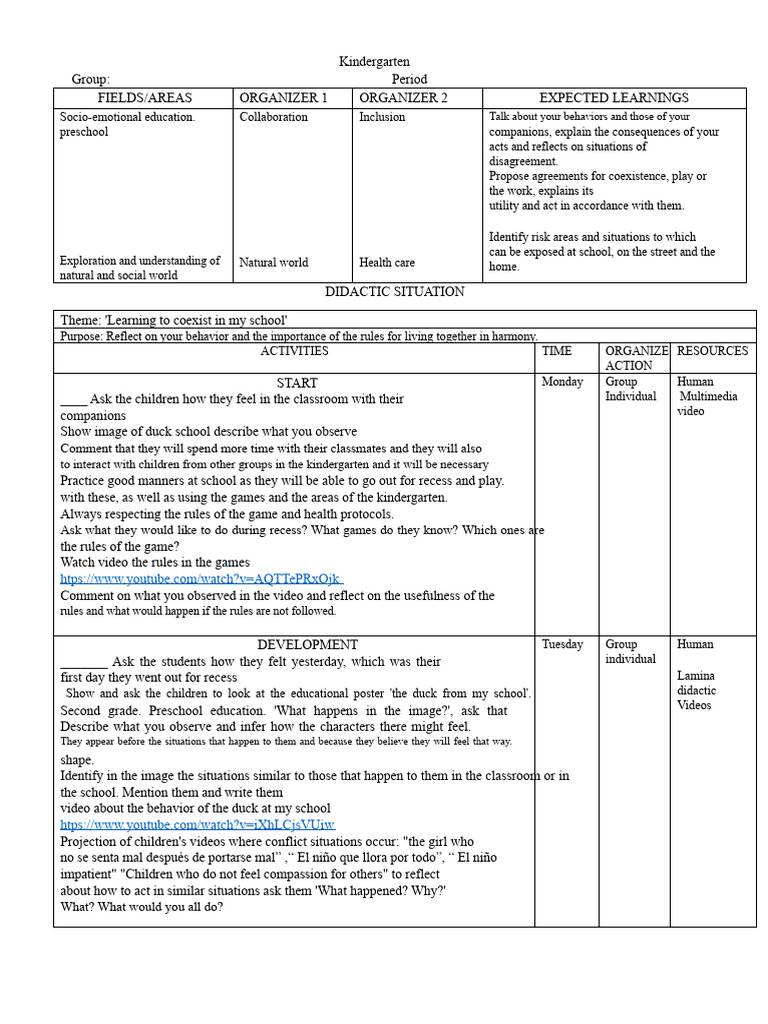 PLAN Rules of The Classroom and Garden 2022 | PDF