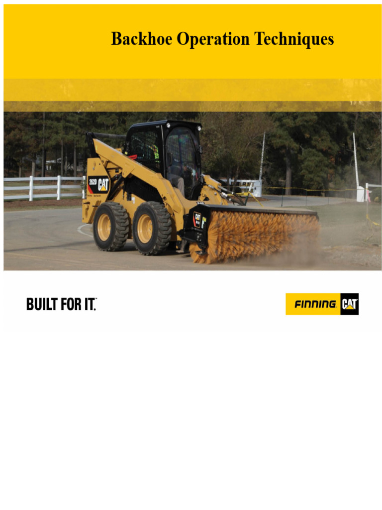 Backhoe Operation Techniques | PDF | Vehicle Technology | Vehicles