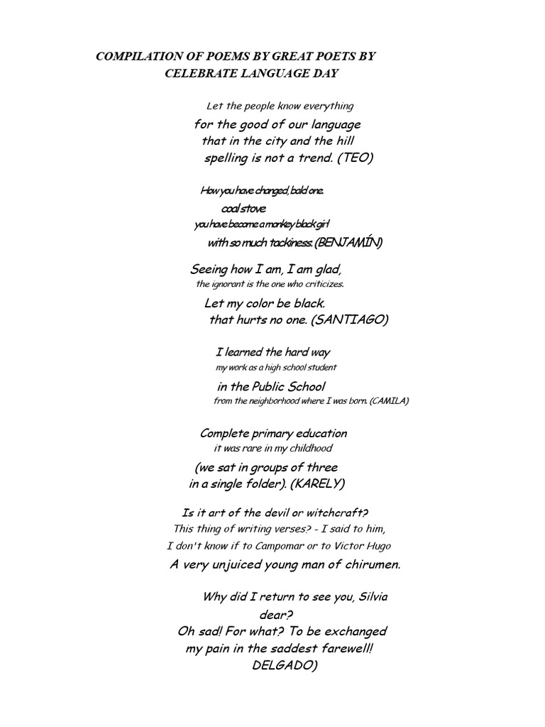 Celebrating Language: Poetic Expressions | PDF