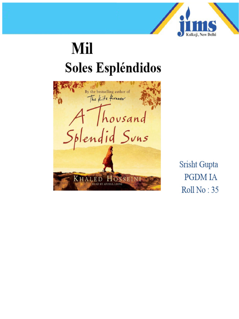 Mil soles espléndidos | PDF