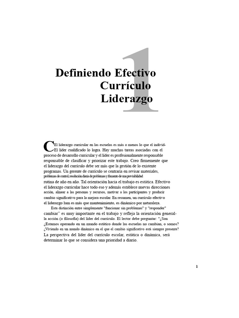 Liderazgo Curricular: Claves para el Éxito | PDF | Plan de estudios ...