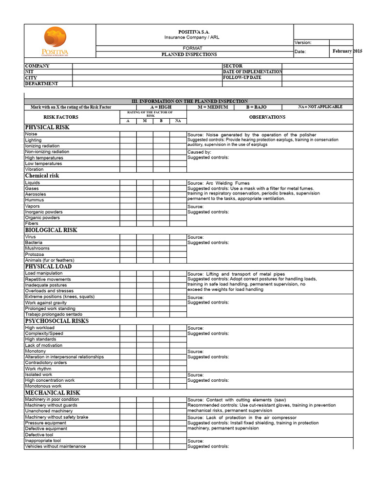 25 Safety Inspection Format For Companies NOT UEP3 | PDF | Personal ...
