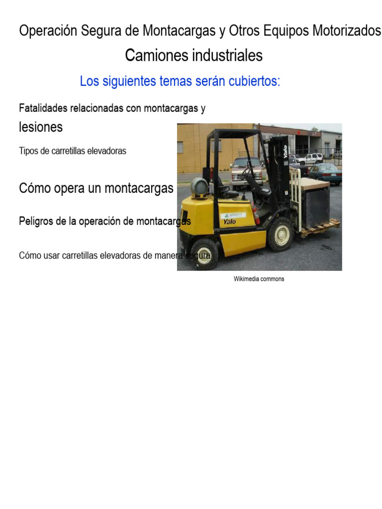 Seguridad en la Operación de Montacargas | PDF | Máquina elevadora ...