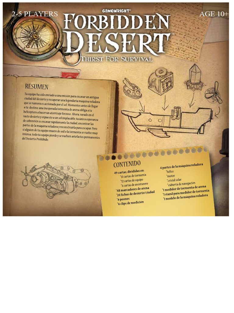 Forbidden Desert Game Setup Guide | PDF