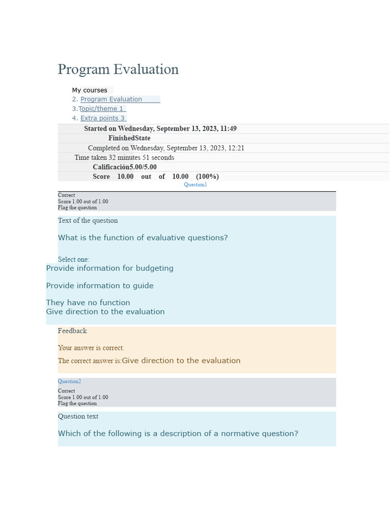 Program Evaluation - EXTRA3 | PDF | Evaluation | Program Evaluation