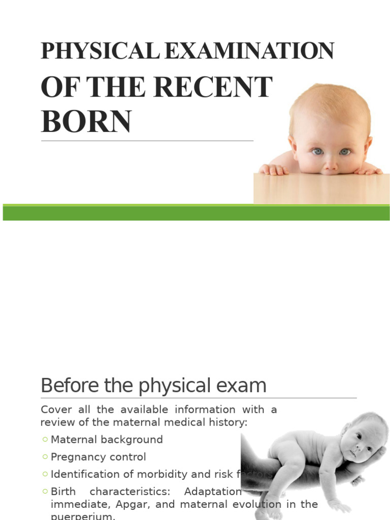 Newborn Physical Examination Guide | PDF | Anatomical Terms Of Motion ...