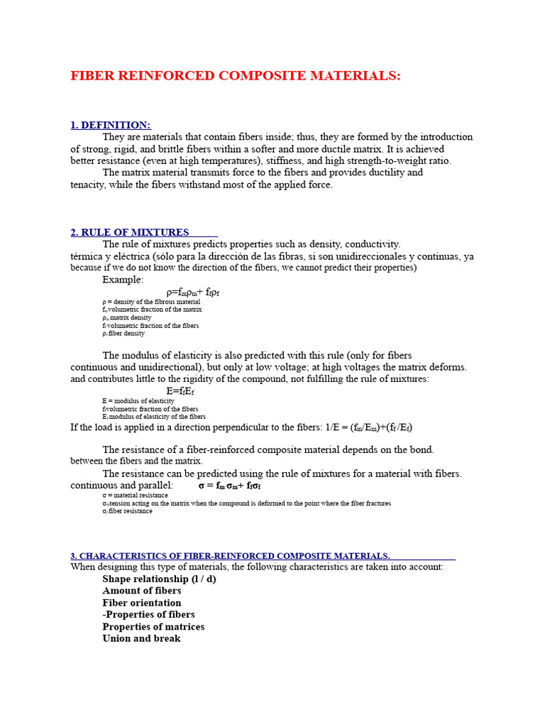 Fiber-Reinforced Composite Materials | PDF | Composite Material | Fibers