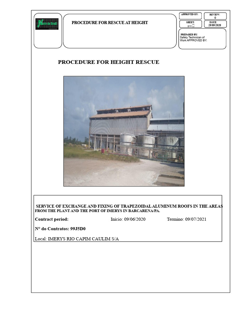 No. 35 - Rescue Plan For Work at Height | PDF | Knot | Rope