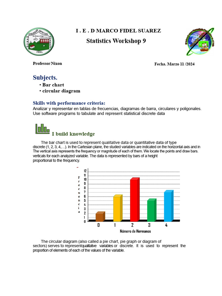 Bar and Pie Chart Workshop Guide | PDF | Pie Chart | Chart
