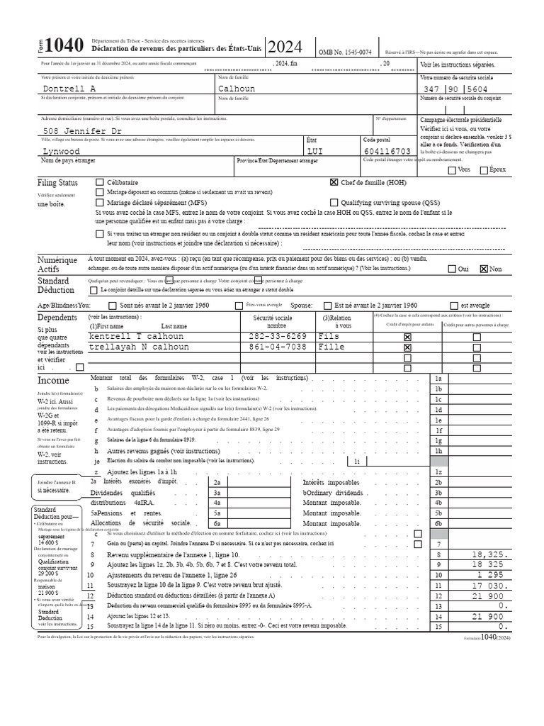 Déclaration de revenus 2024 avec TurboTax | PDF | Impôt sur le revenu ...