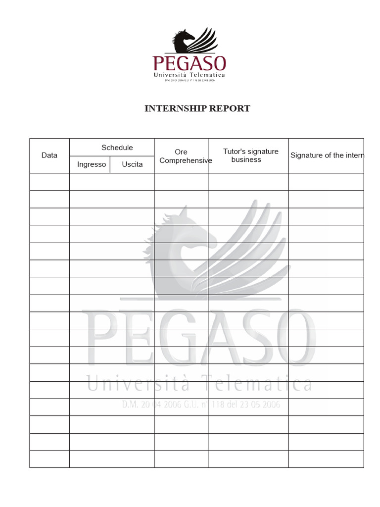 Internship Report Schedule and Signatures | PDF