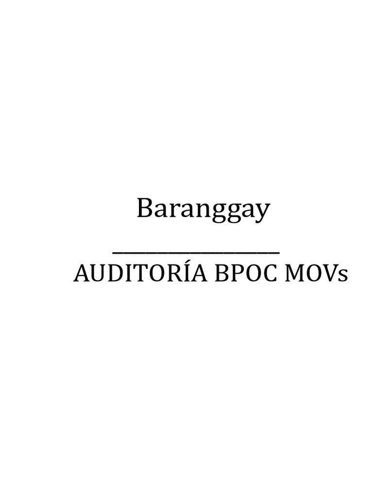 BPOC AUDIT MOVs | PDF | Peatonal | Cigarrillo