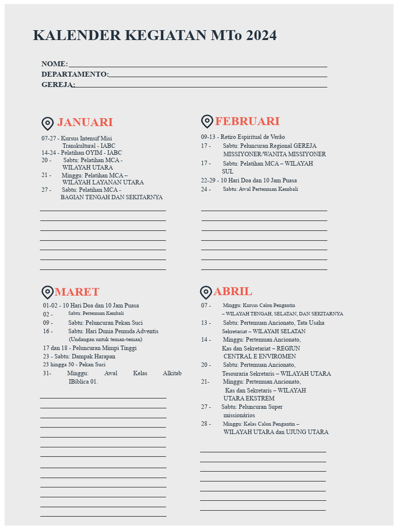 Kalender Dengan Catatan (1) | PDF