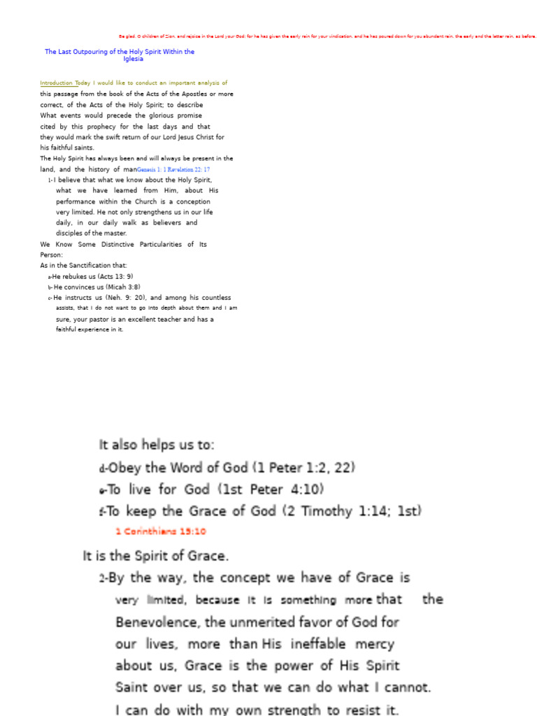 Last Outpouring of the Holy Spirit | PDF | Eclipse | Jesus