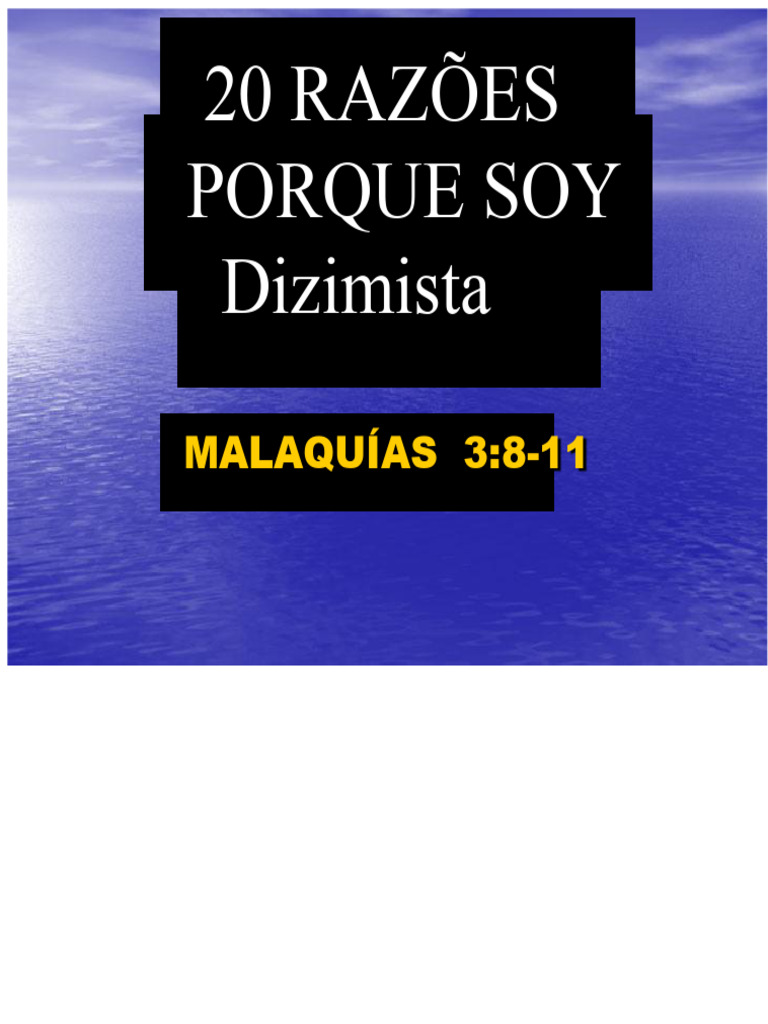 20 Razones Por Las Que Soy Diezmista | PDF