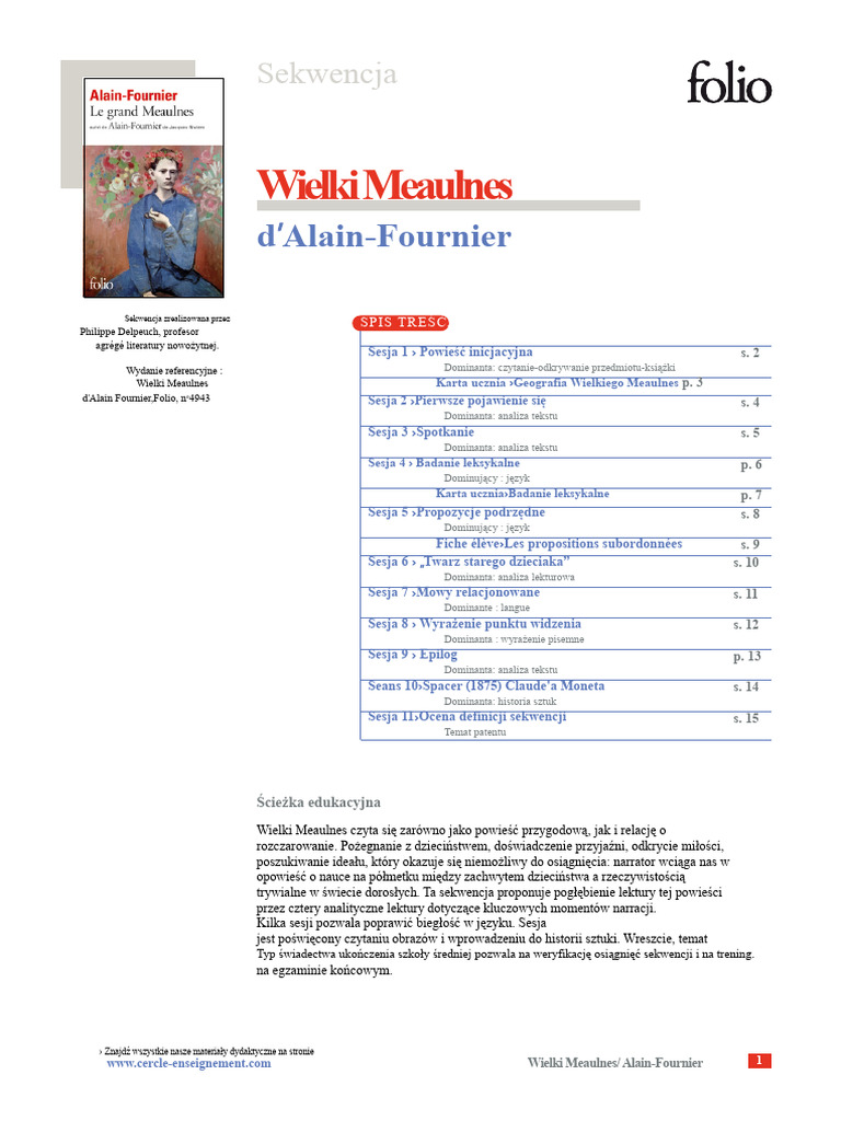 Wielki Meaulnes Sekwencja | PDF