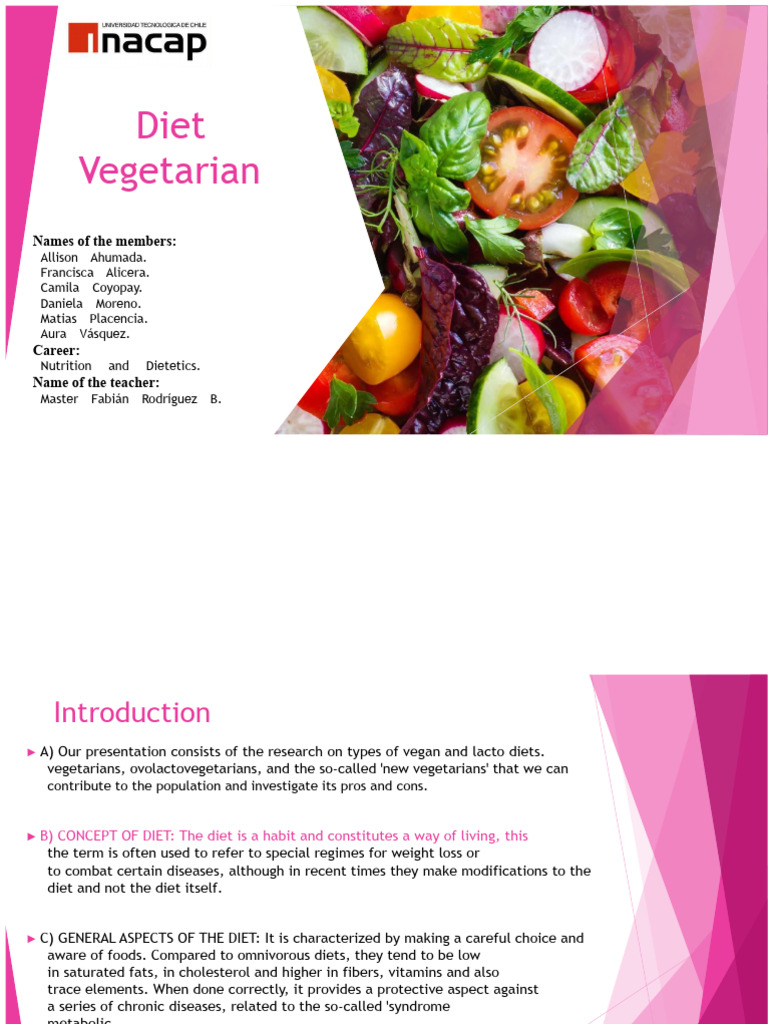 Types and Benefits of Vegetarian Diets | PDF | Vegetarianism | Diet ...