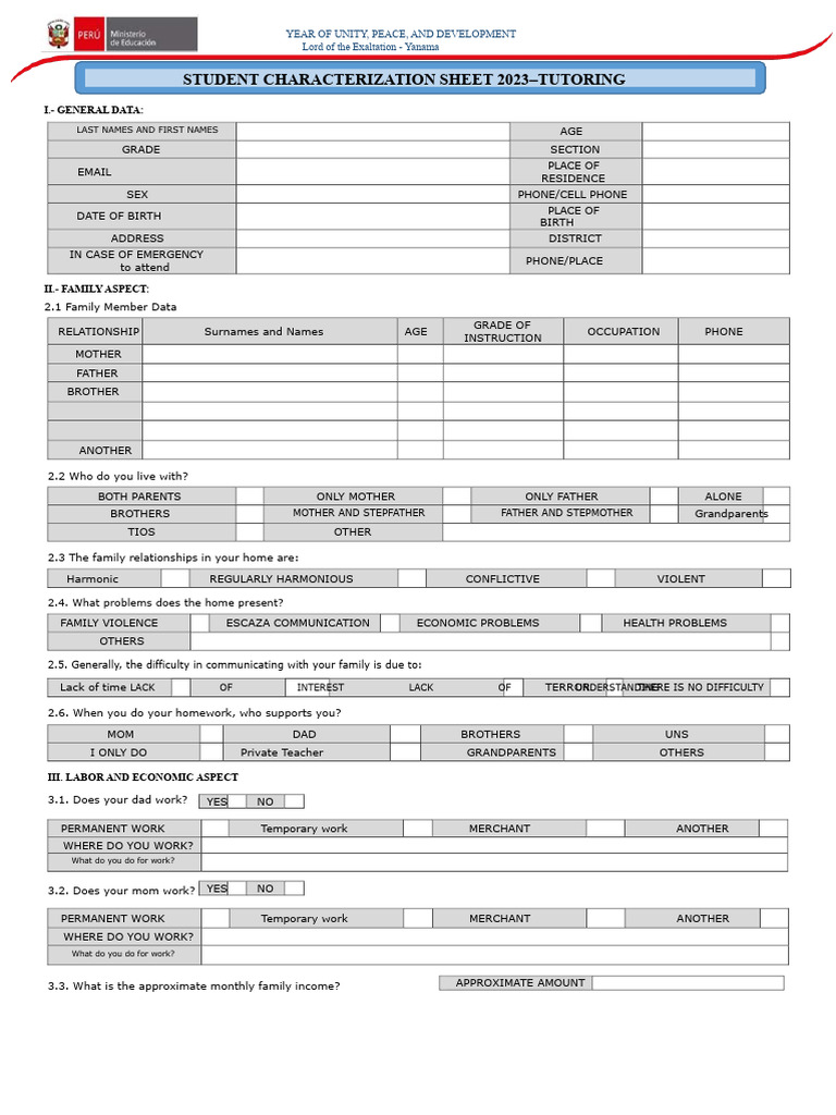 Characterization of The Student 2023 | PDF
