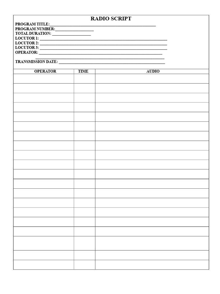 Radio Script | PDF