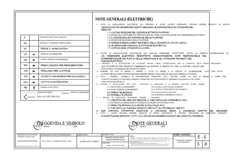 Leggenda e Note Generali | PDF