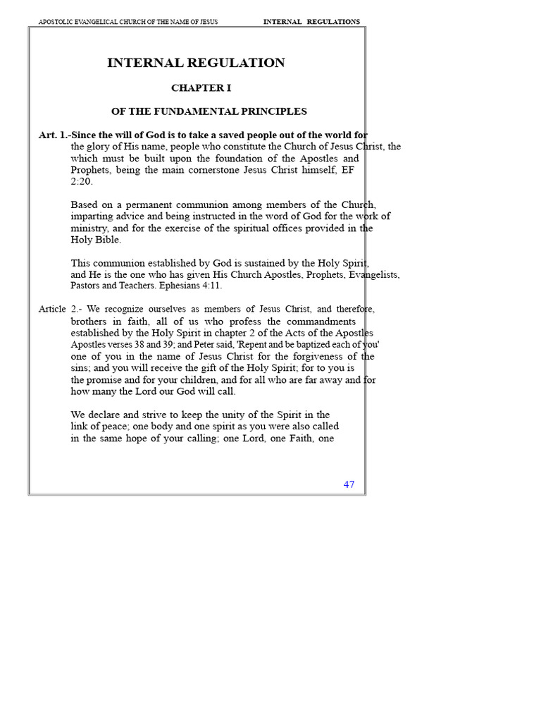 REFORMED REGULATION 2006 COMPLETED 2 (1) | PDF | Apostle | Eucharist