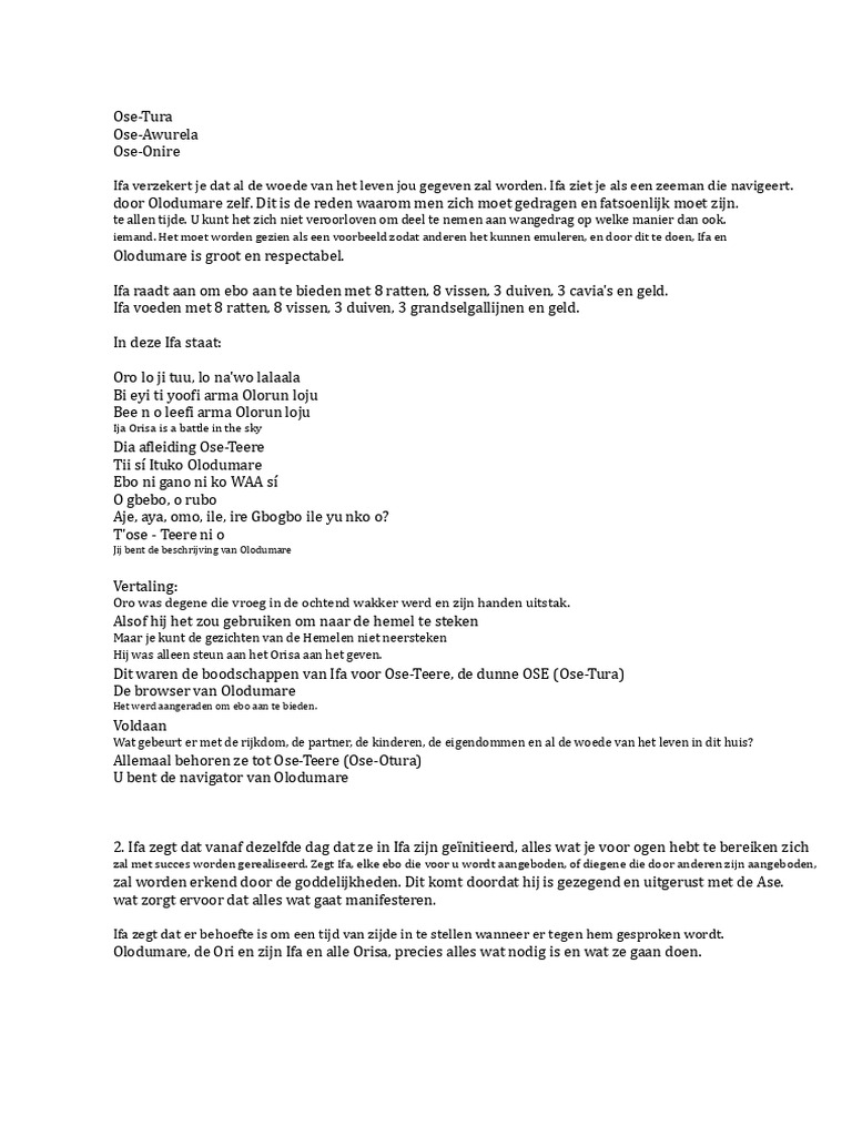 14 Ose Otura Engels | PDF