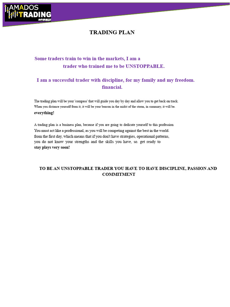 Essential Trading Plan for Success | PDF | Business
