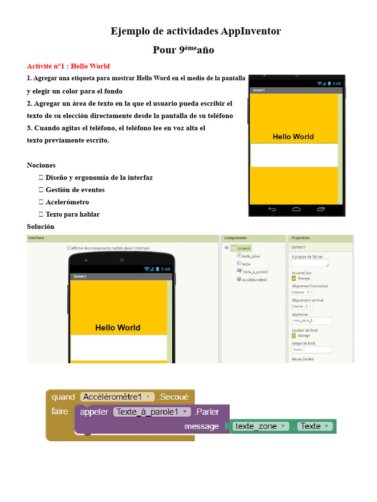 Actividades de AppInventor para Aprender | PDF
