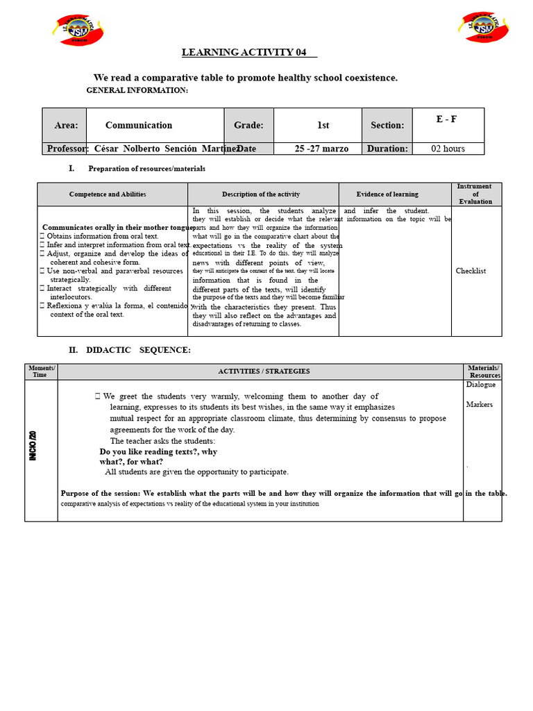 Comparative Analysis of School Coexistence | PDF | Information | Learning