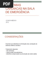 ARRITMIAS CARDÍACAS NA SALA DE EMERGÊNCIA