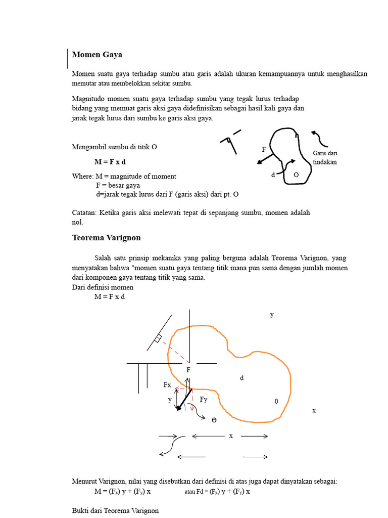 Momen Gaya dan Teorema Varignon | PDF