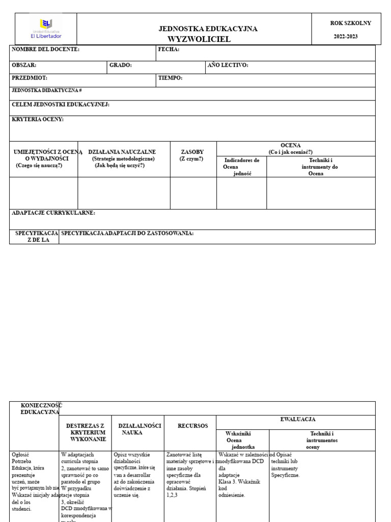 Format Pud 2022-2023 | PDF