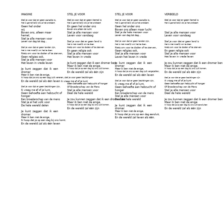 Stel Je Voor | PDF