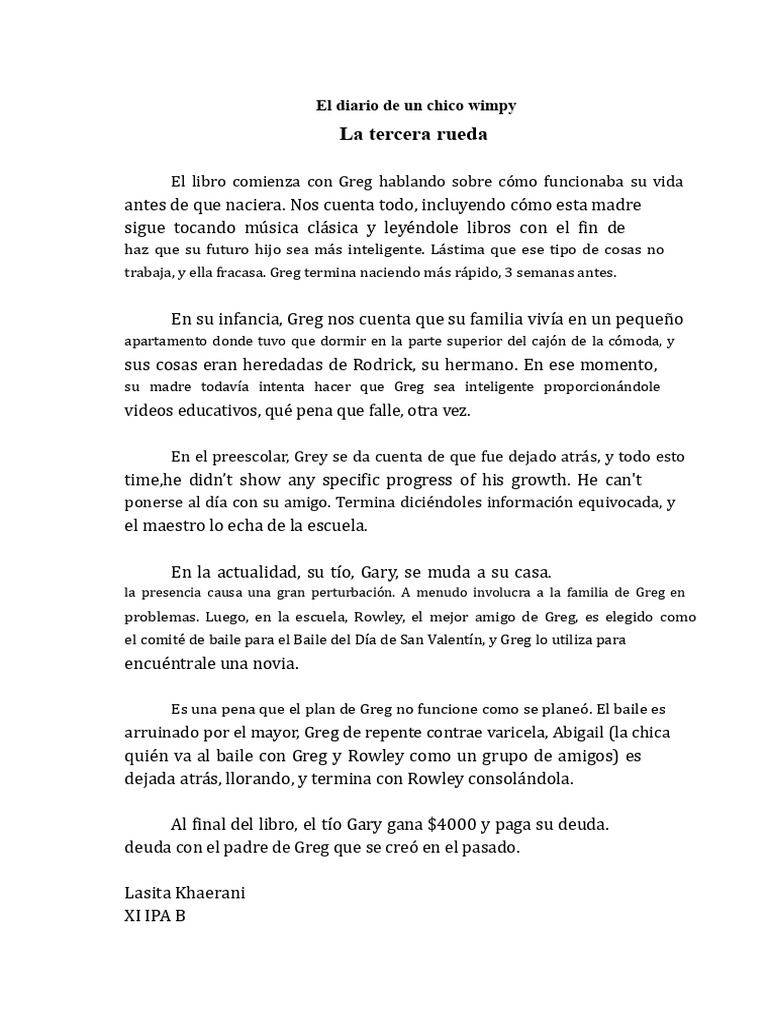 El Diario de Un Chico Debilucho | PDF