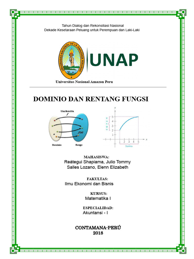 Domain dan Rentang Fungsi Matematika | PDF