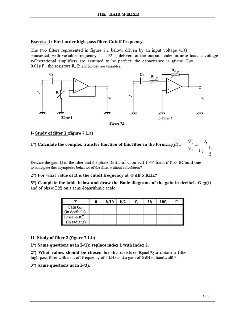 Active filters | PDF | Phase (Waves) | Electronic Filter