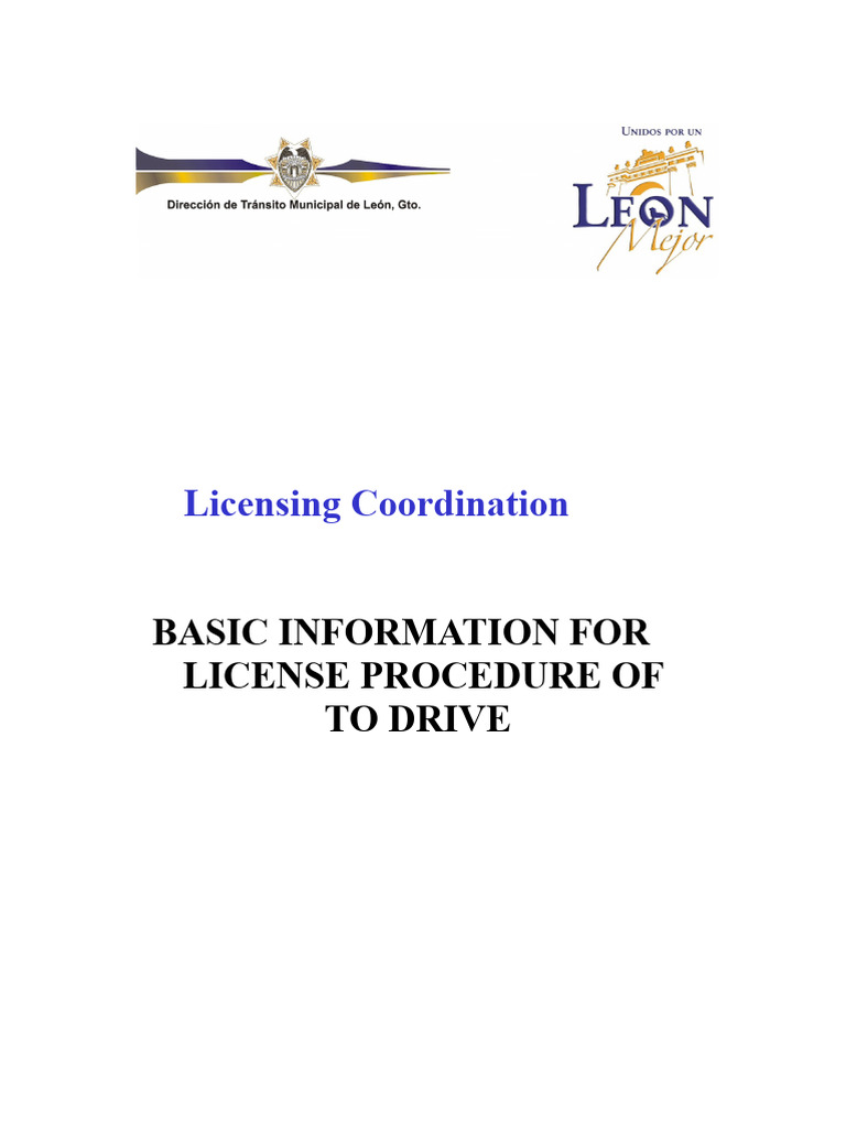 Driver's License Requirements Guide | PDF | Traffic Light | Driving