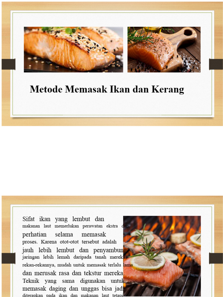 Teknik Memasak Ikan dan Kerang Efektif | PDF