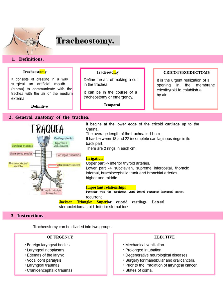 Tracheostomy Procedure and Care Guide | PDF | Larynx | Clinical Medicine