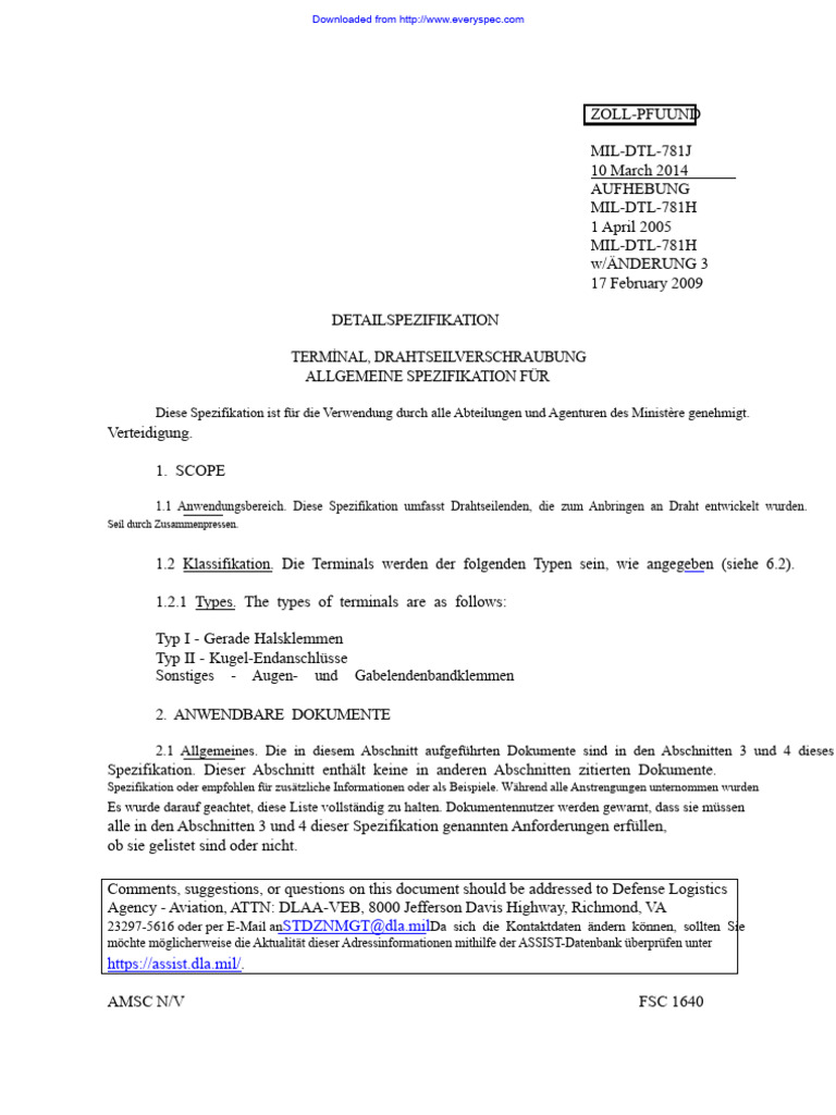 Mil DTL 781J | PDF