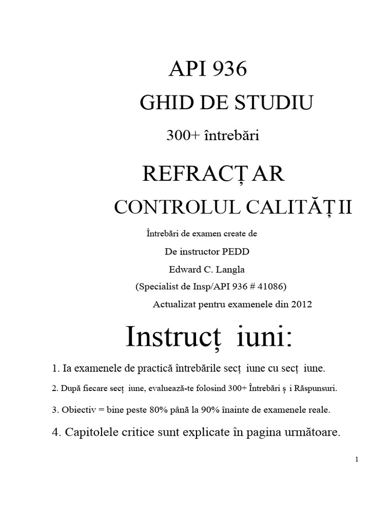 API 936 Qs 300 | PDF