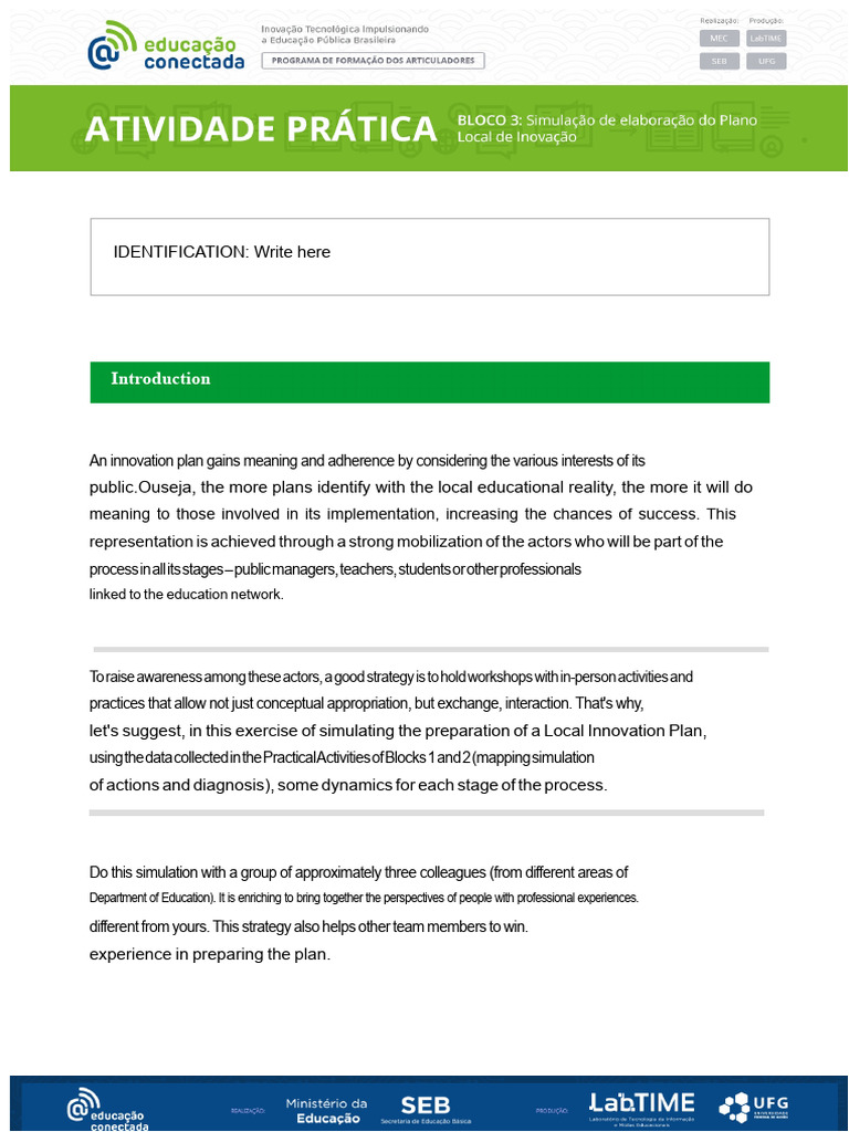 Local Innovation Plan for Education | PDF | Evaluation | Simulation