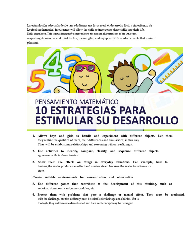 10 Strategies to Boost Math Thinking | PDF