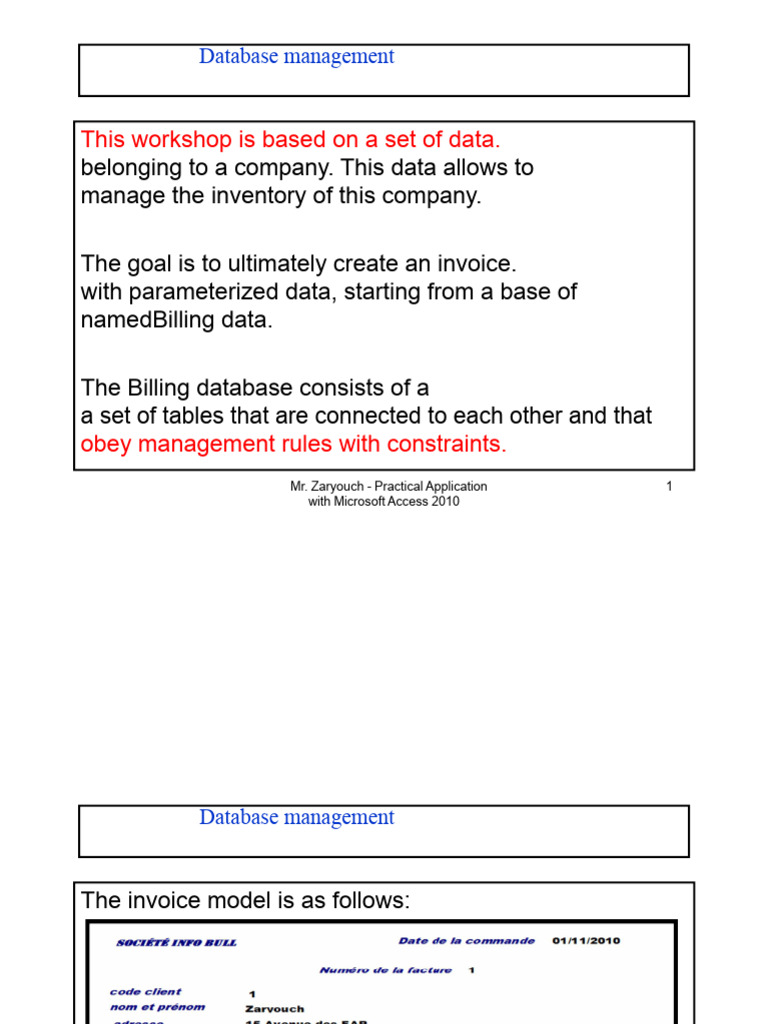 Database Management with Access 2010 | PDF | Microsoft Access | Databases