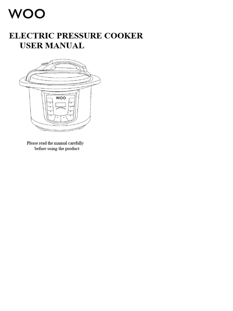 Electric Pressure Cooker User Manual | PDF | Cookware And Bakeware ...