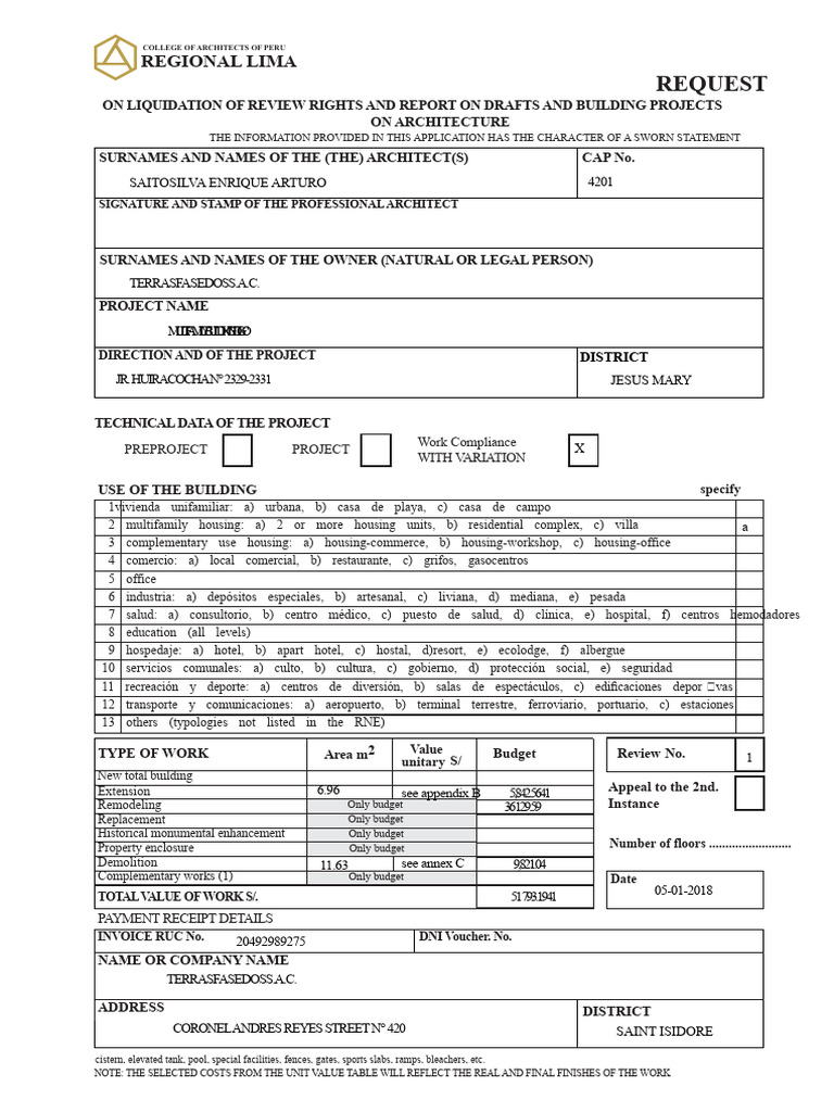 Liquidation Request for Building Projects | PDF