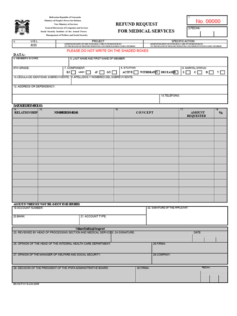 Venezuela Medical Services Refund Request | PDF | Identity Document