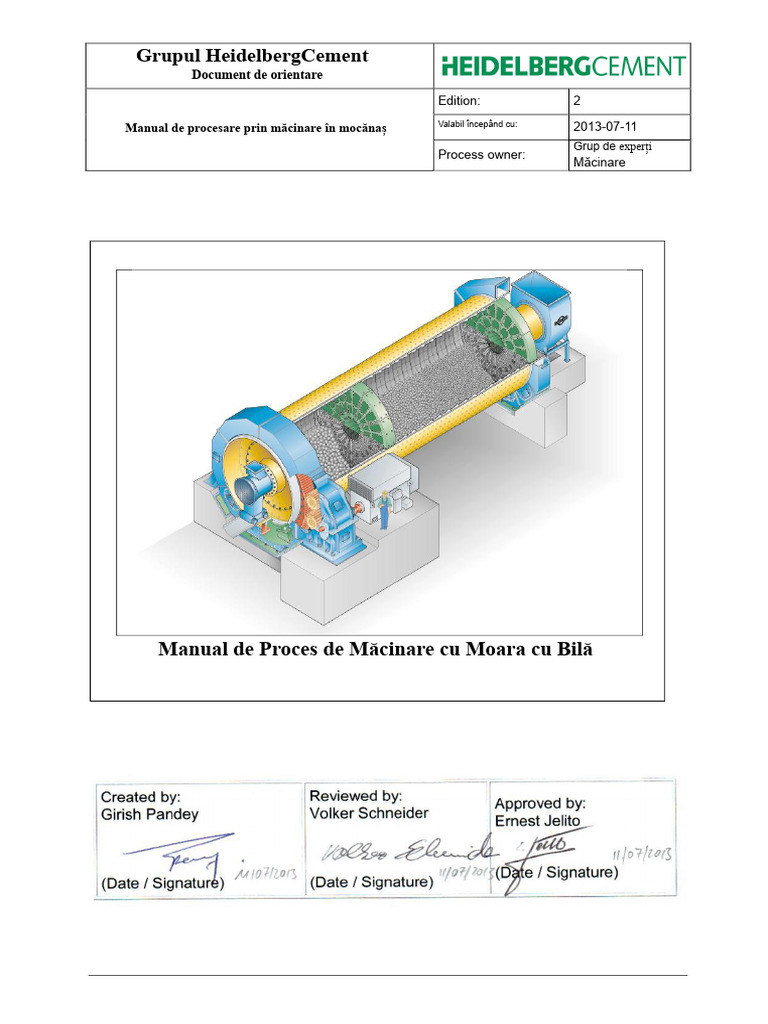 Manual de Procesare prin Măcinare cu Minge | PDF
